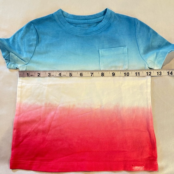 GAP Kids Blue and Red Ombre Playtime Favorite T-Shirt Unisex Sz 2 Years - Picture 4 of 7